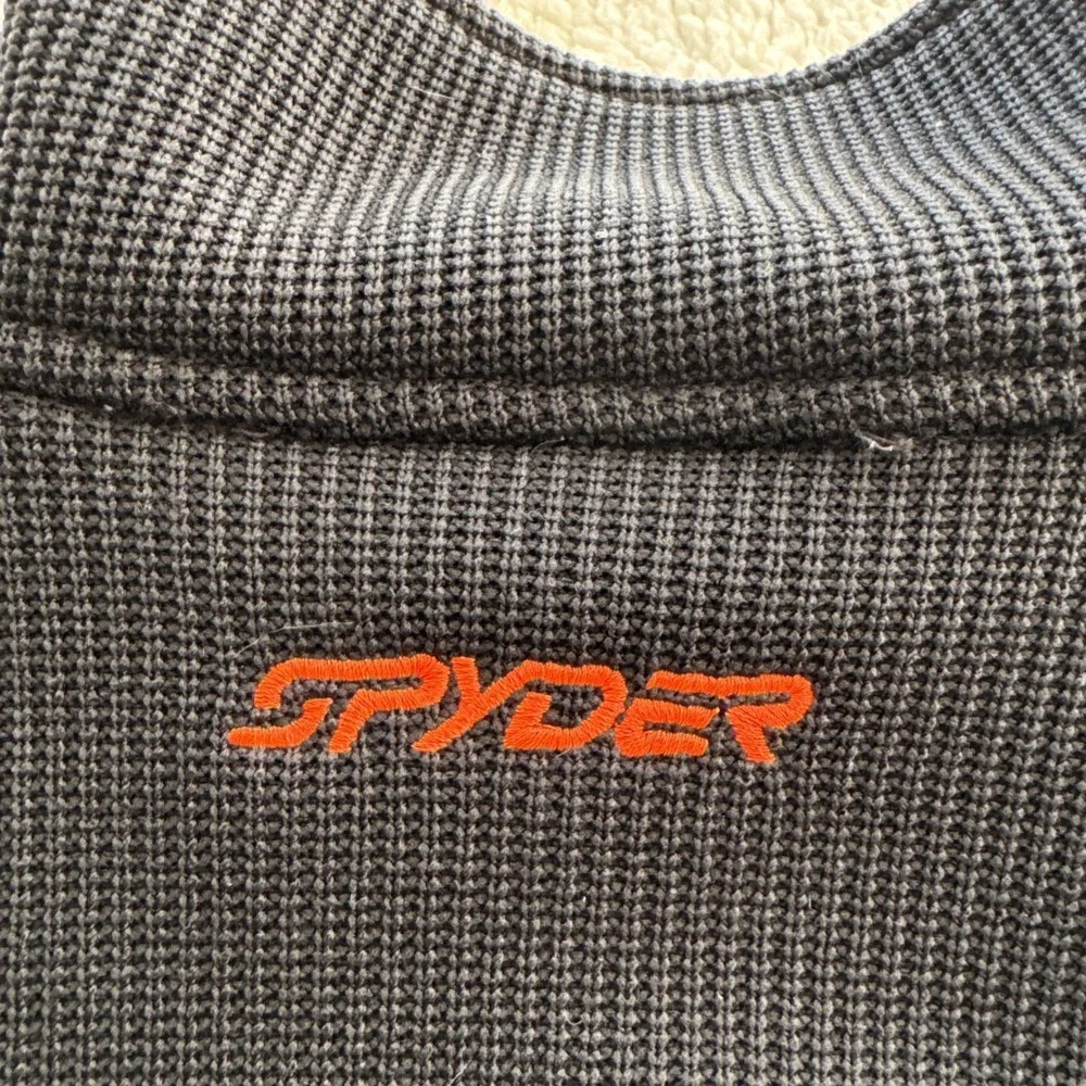 Spyder XXL core sweater Quarter Zip Black with Orange Zipper Mens Layer Pullover